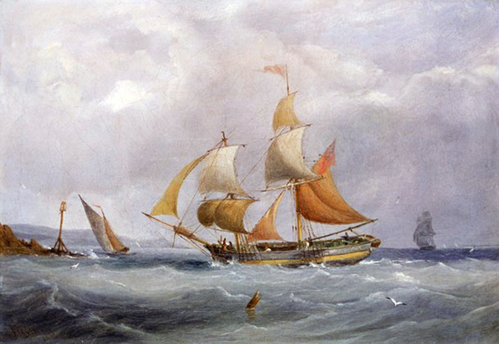 Brig Entering the Bristol Avon